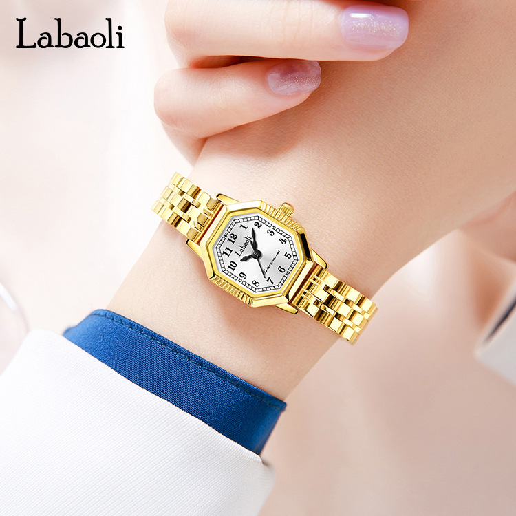 Orologio da polso di lusso da donna di marca Labaoli, quadrante quadrato piccolo, orologio al quarzo impermeabile_voghion.com