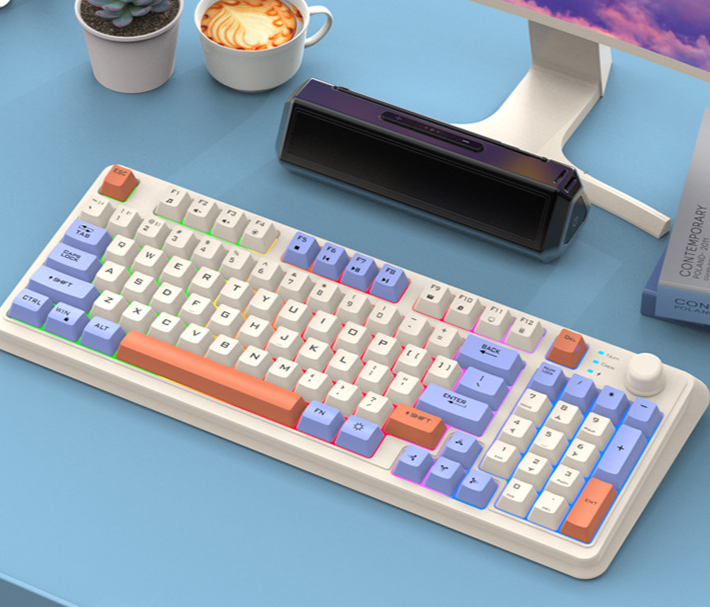 Xuan Yinfu K94 Bluetooth Wireless Dual-Mode Mechanical Feel For Computer Laptop Gaming Office Rechargeable Keyboard_voghion.com