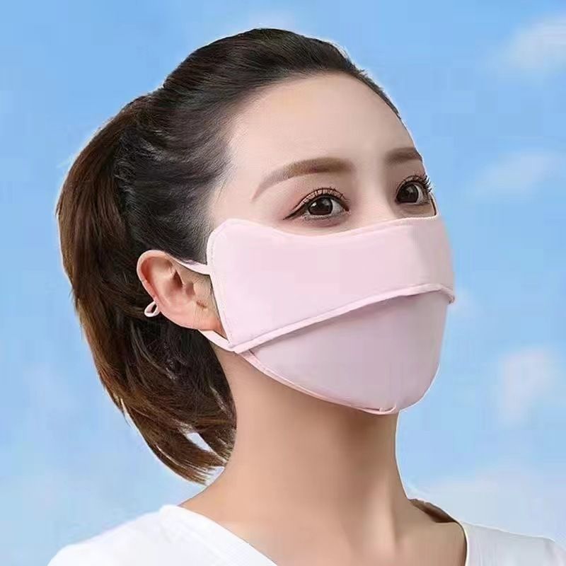 Maschera solare Ice Silk, nuova maschera estiva traspirante ultrasottile per lo sport, protezione UV tridimensionale per gli occhi_voghion.com