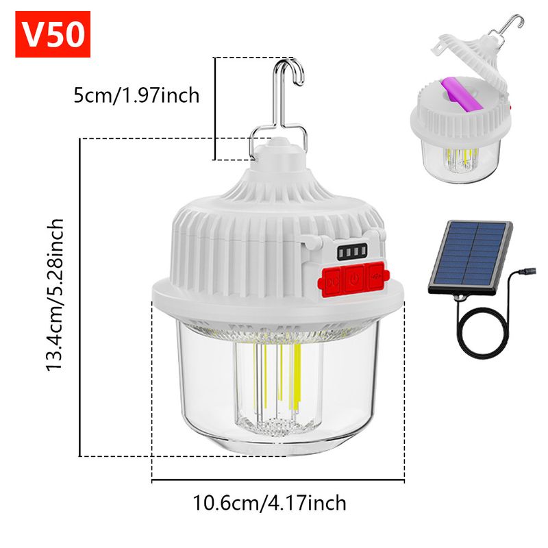 Grenzüberschreitende, wiederaufladbare Solar-Campinglampe für den Außenbereich – ideal für Stromausfälle zu Hause (USB-C) – Großhandel_voghion.com