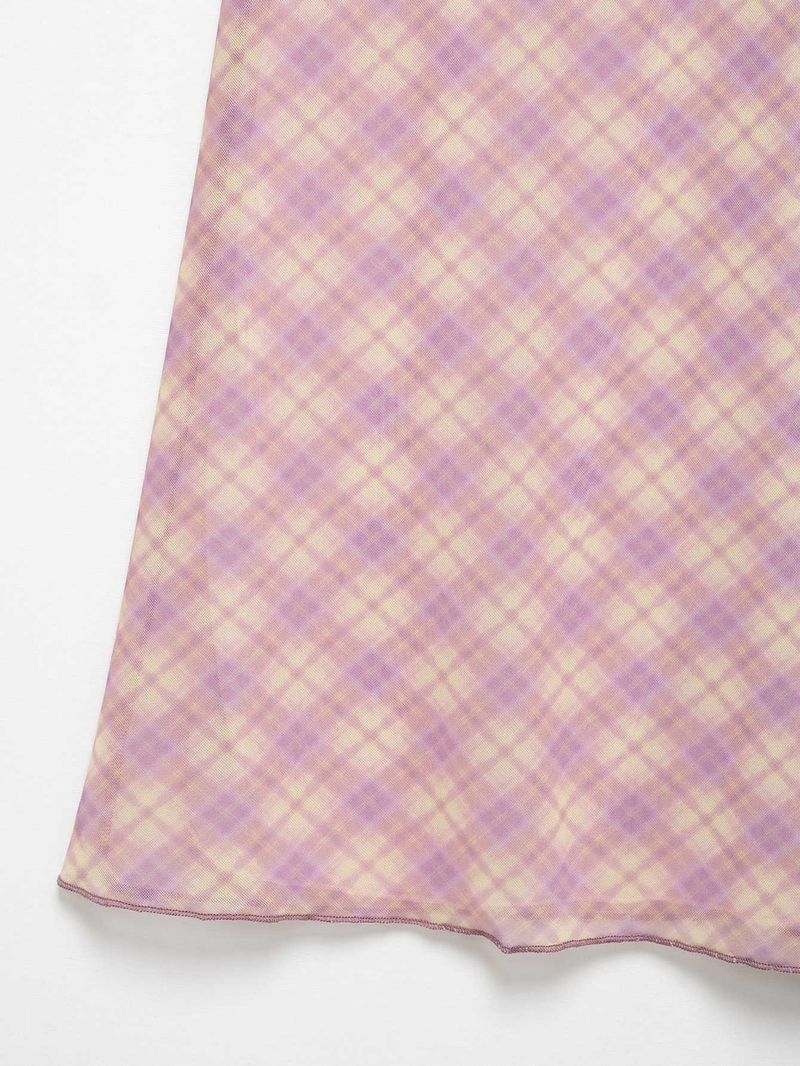 Abbigliamento donna Primavera Novità Abbigliamento donna Design alla moda Camicia in rete di seta stampata Gonna_voghion.com
