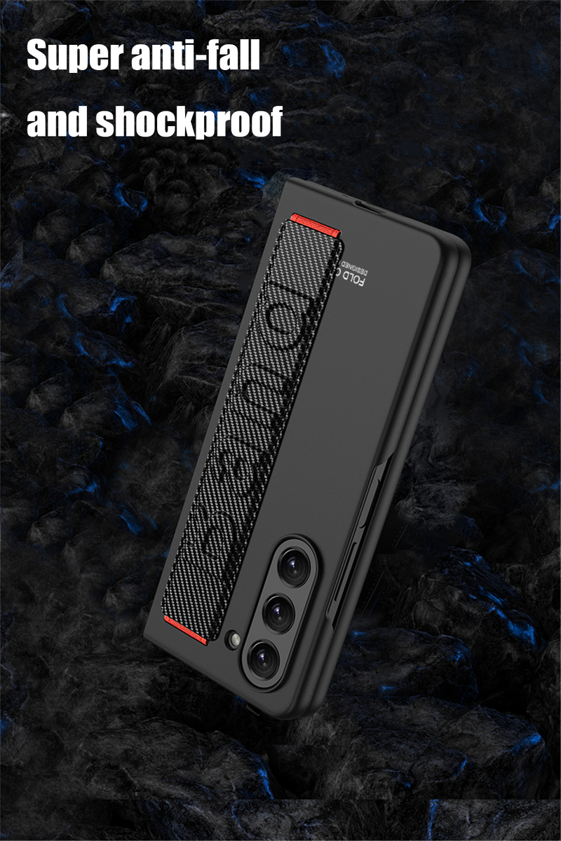 Ultra-thin Silicone Wristband Phone Case For Samsung Galaxy Z Fold 5 5G Camera Protection Cover Shockproof Coque Funda_voghion.com