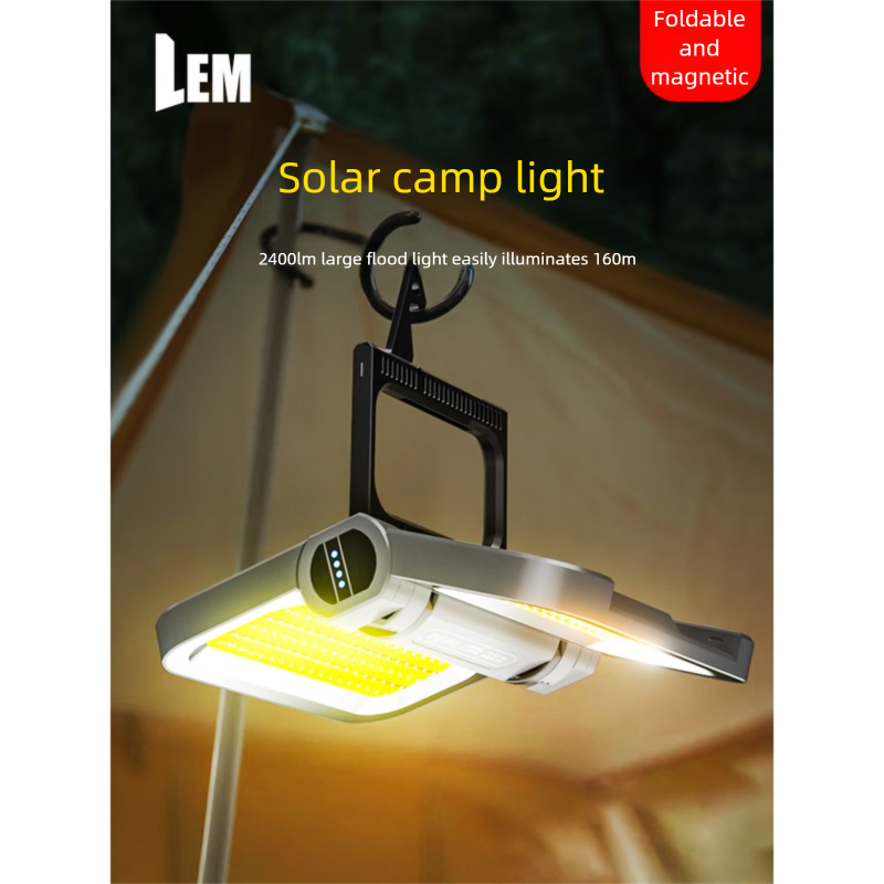 LEM Solar Camping Ultra-Long Battery Life Rechargeable Emergency Stall Hanging Tent Light Power Outage Lighting_voghion.com