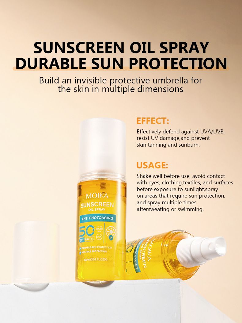 Facial Sunscreen Ceramide Full Face Sunscreen Spray UV Protection SPF50+ Student Military Training Sunscreen Spray_voghion.com