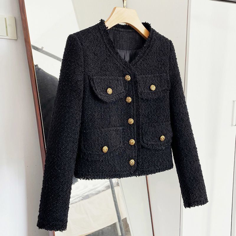Dameskleding Modieuze zwarte jas met lange mouwen, kwastjes, celebrity-stijl, losse, veelzijdige cardigan, korte jas_voghion.com