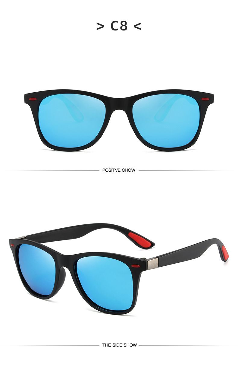 Lunettes de soleil polarisées à la mode de style coréen pour hommes P2 boîte carrée Mitin lunettes de soleil de conduite lunettes de conduite résistantes aux UV et au soleil_voghion.com