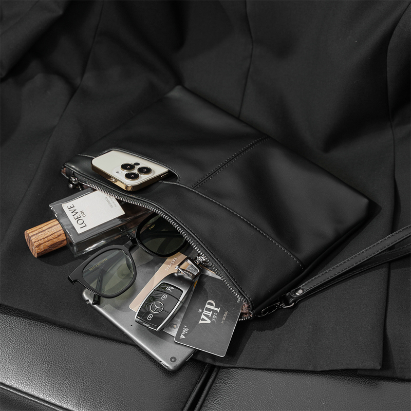 Neue einfache Herren-Clutch-Tasche, lässige modische Umschlagtasche, Clutch-Tasche für Straßenpaare, kann Ipad halten_voghion.com