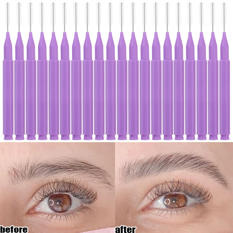 Dauerwellenpinsel Braun 10 Stück/Set Mini-Augenbrauen-Lifting-Pinsel Schönheits-Make-up-Pinsel_voghion.com