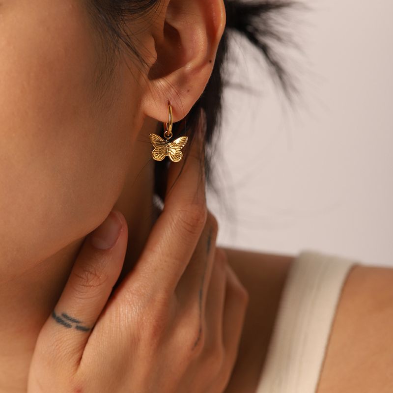 Fibbia per orecchini a farfalla da donna in acciaio inossidabile 2022, nuovo design alla moda e di nicchia, popolare su Internet con lo stesso_voghion.com