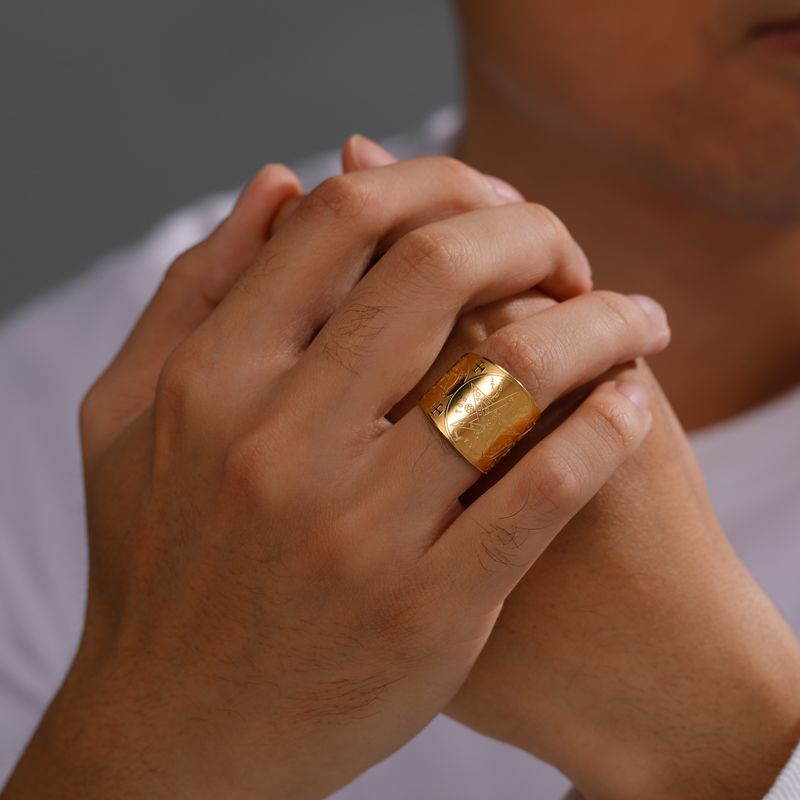 2025. aasta uustulnuk Nõidus Pentagram Tetragrammaton Roostevabast terasest pentaklist sõrmesõrmus meestele Iidne jõukaitse amulett_voghion.com