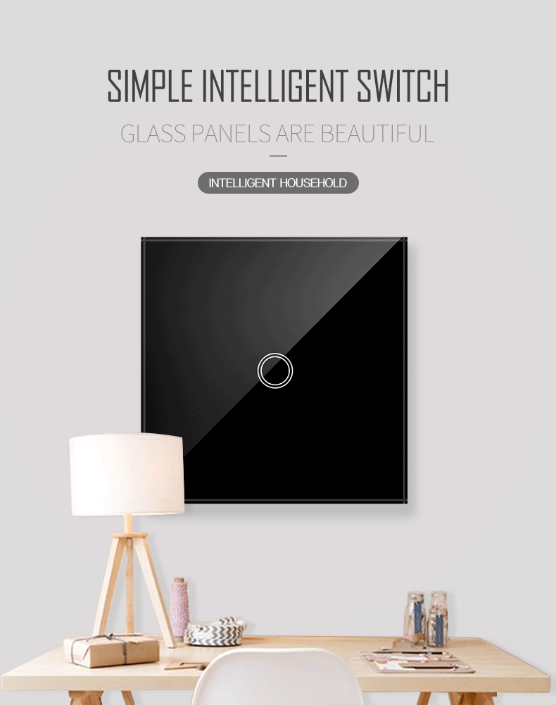 Interruttore touch Szaoju EU AC100-240V Pannello retroilluminato a LED in cristallo temperato Interruttori sensoriali da parete 1/2/3 gang_voghion.com