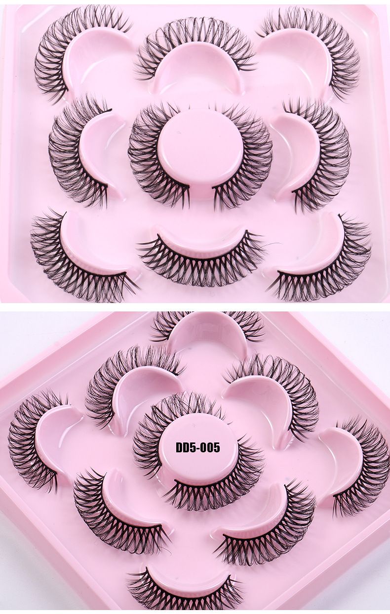 Russische Volumen-Falsche Wimpern, Natürliche Bühnen- und Party-Wimpern, DD-Kurven-Simulationswimpern_voghion.com