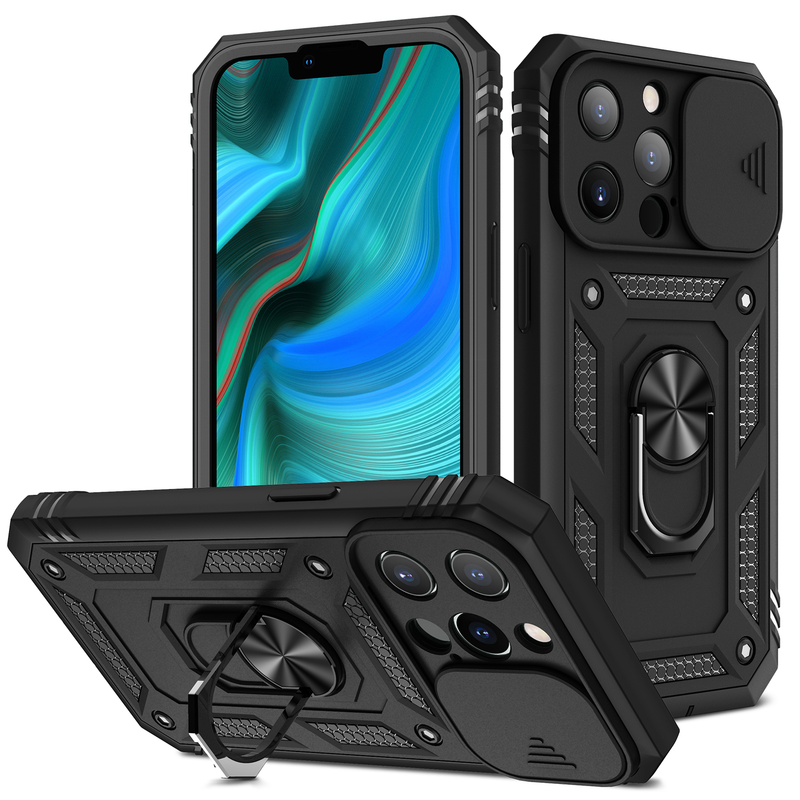 Coque pour iPhone 14 13 12 11 Pro Max X Max 8 Plus Coque robuste avec caméra Rotation à 360 degrés Béquille robuste Shockpro_voghion.com
