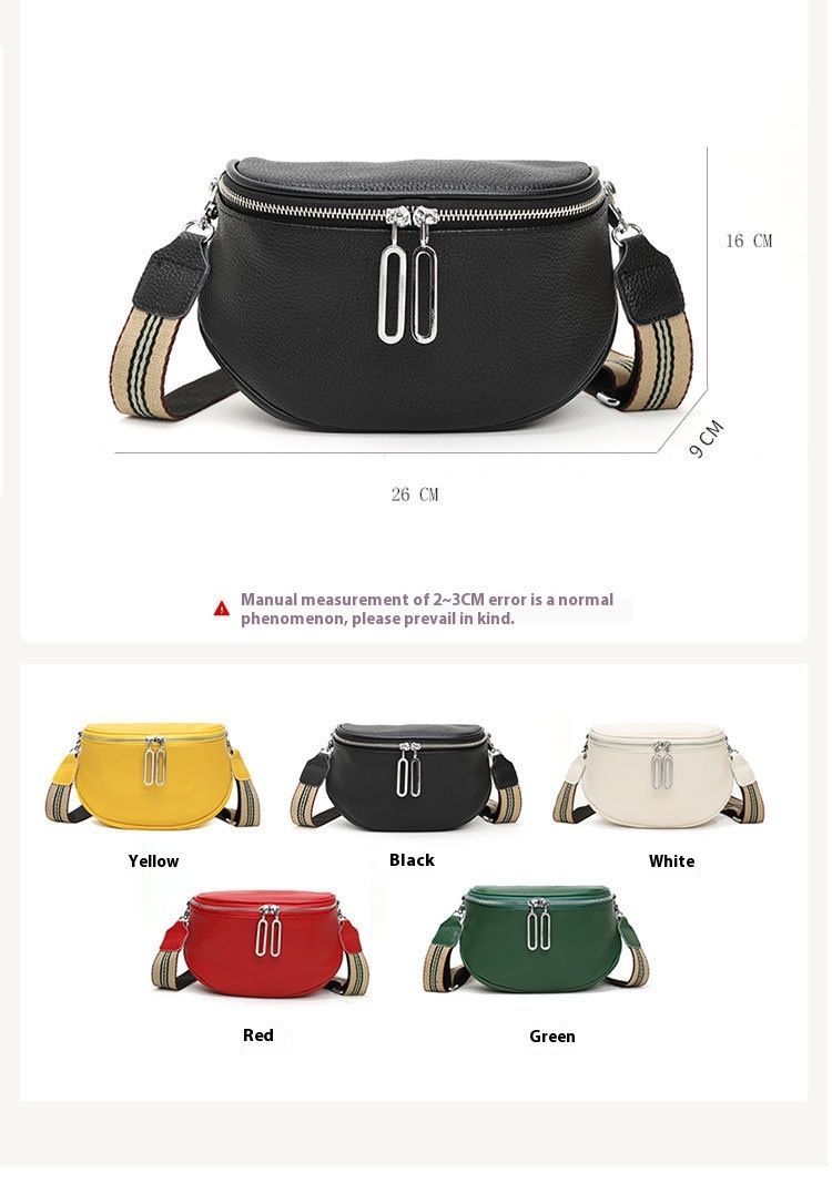 Borsa a tracolla alla moda, borsa da donna, nuova borsa a tracolla in vera pelle, doppia cerniera, strato superiore in pelle di mucca, piccola borsa a tracolla_voghion.com
