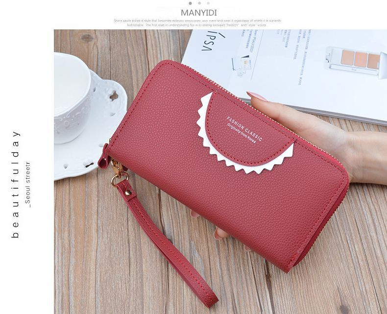 New Zipper Women's Long Handheld with Large Capacity Double Layer Wallet Fashion Mom Phone Bag_voghion.com