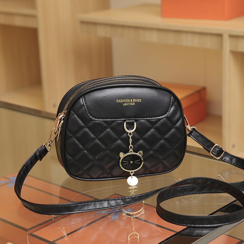 Borsa a tracolla in morbida pelle, piccola e rotonda, elegante, in vera pelle, stile coreano, di alta qualità, 2025_voghion.com
