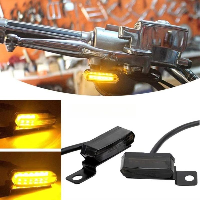 Motorcycle Turn Signals Handlebar Light LED Turn Signals Lights For Harley Davidson Sportster 1200 883 Street Bikes, Cruisers_voghion.com