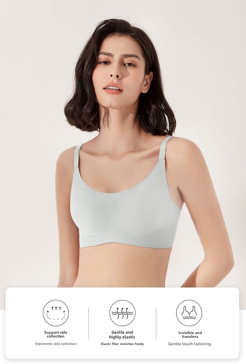 Non-marking Underwear Small Chest Beautiful Back Sling Vest Lightweight Breathable Non-steel Ring Anti-gravity Bra Nana Same_voghion.com