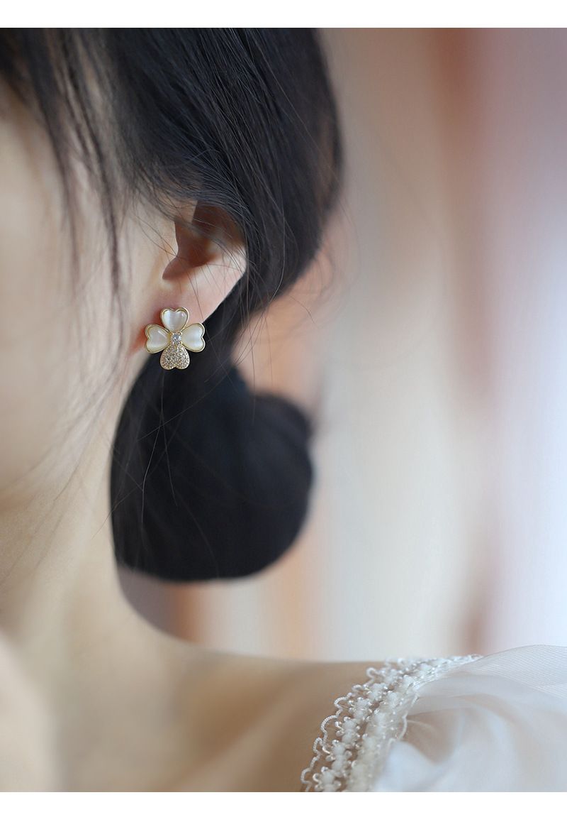 Women's accessories Diamond set simple temperament design sense trend earrings earrings_voghion.com