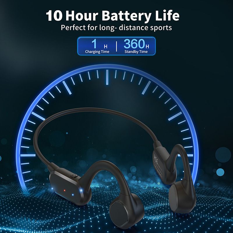 New Bone Conduction Bluetooth HS1 Cross-Border Wireless Sports Earphones Running In-Ear Stereo_voghion.com