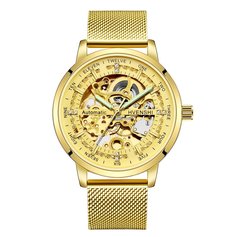 Ein neues Produkt: ausgehöhlte mechanische wasserdichte Uhr, vollautomatische Tourbillon-Marke, Präzisions-Herrenuhr aus Stahl_voghion.com