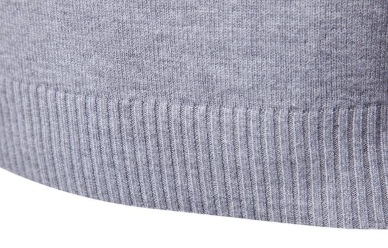 Pull coupe slim pour hommes, revers en laine, base épaisse_voghion.com