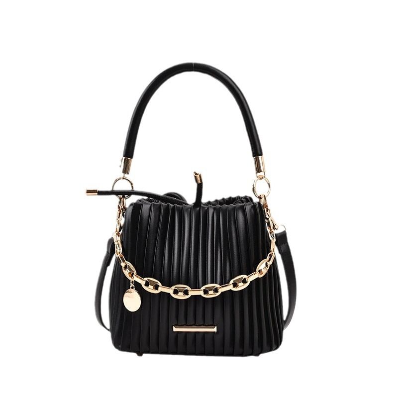 Borsa a secchiello portatile plissettata di nuova moda 2024 di alta qualità per donna francese_voghion.com