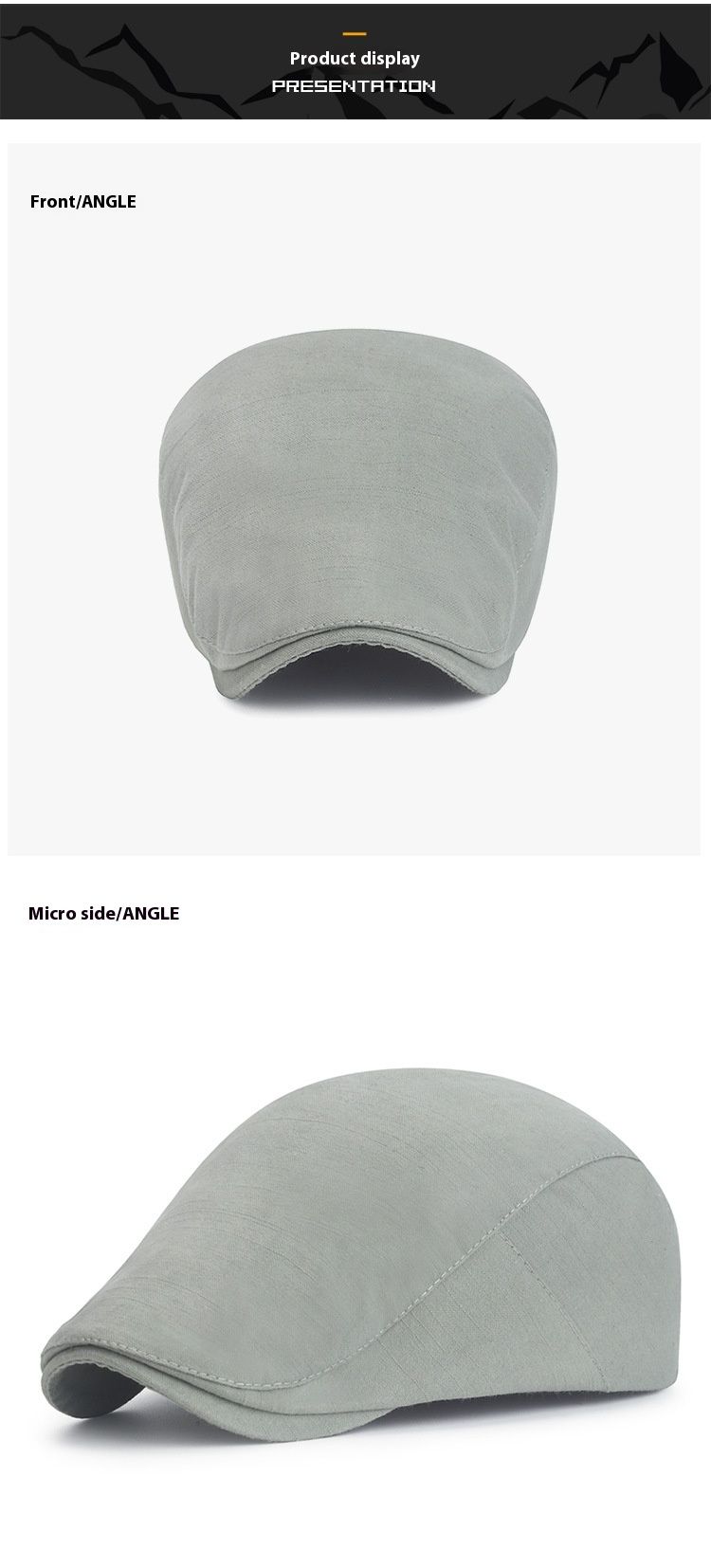 Solid color women's spring/summer minimalist duckbill cap with adjustable size, fashionable canvas, breathable men's_voghion.com