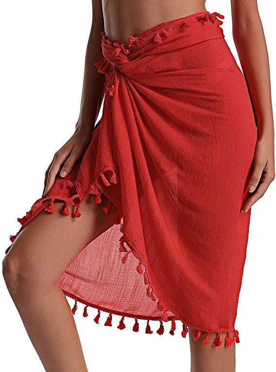 Women's Clothing Tassel Skirt Beach Apron Multiple Wearing Bikini Tassel Blouse_voghion.com