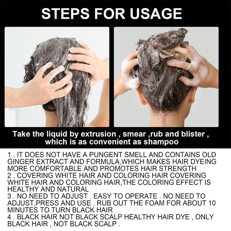 200ml Polygonum multiflorum Shampoo per capelli neri 5 minuti Shampoo Black Black Herb Natural Faster Colorant Dye Hair Restore Into V4J4_voghion.com