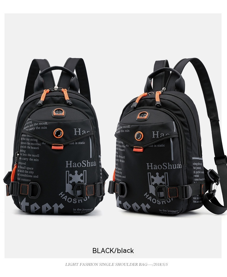 Nueva mochila informal versátil para exteriores para hombre, multifuncional, de moda, de nailon impermeable, bandolera de un solo hombro._voghion.com