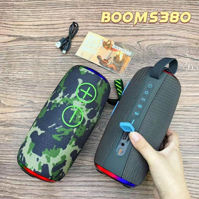 BOOMS380 wireless Bluetooth RGB portable handheld subwoofer waterproof speaker with high power 30W_voghion.com