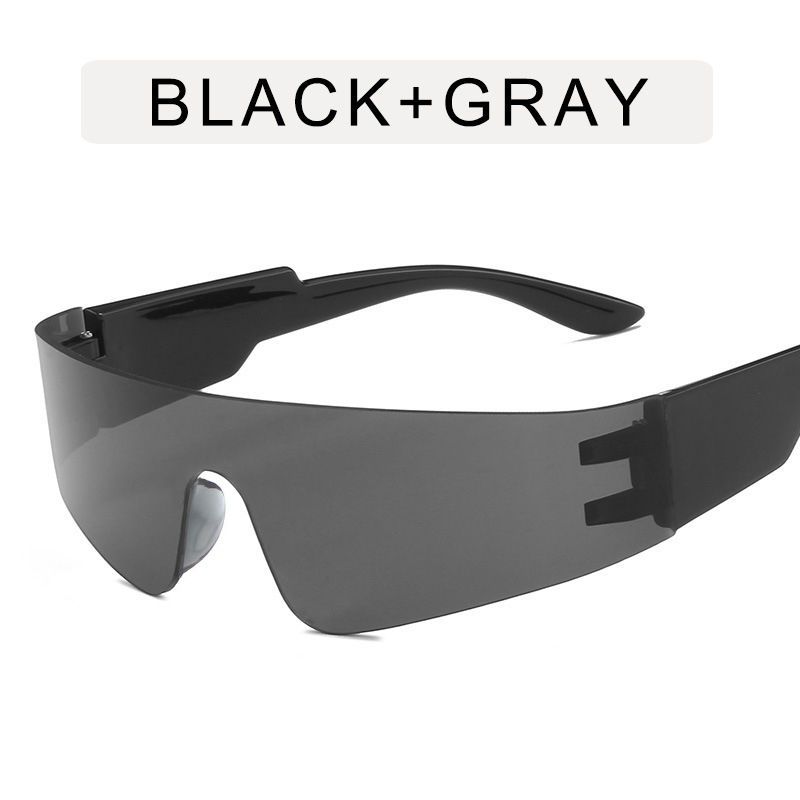 Lunettes de soleil de cyclisme colorées sans cadre, tendance et futuriste, style punk, pour le sport_voghion.com
