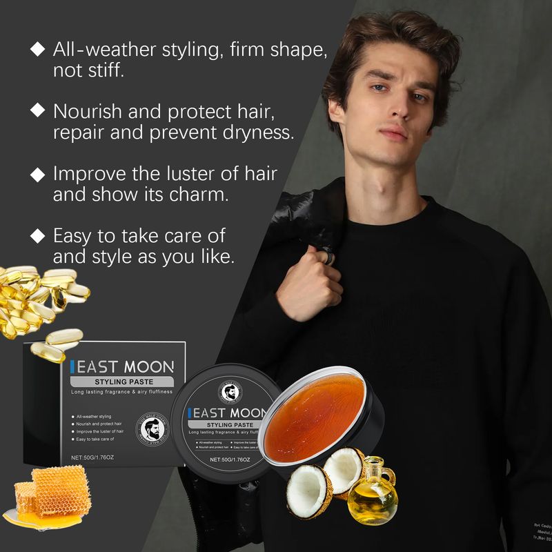 Ulei de păr pentru coafarea bărbaților, Îngrijirea părului răcoritoare pentru coafarea spatelui bărbaților_voghion.com