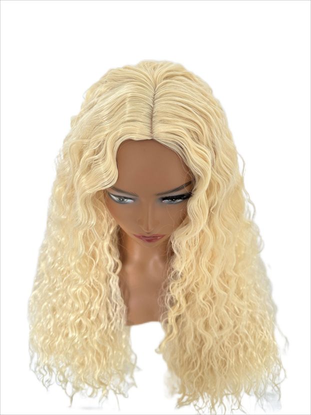 Fashion small black curly water wavy corn perm in bangs whole head set_voghion.com