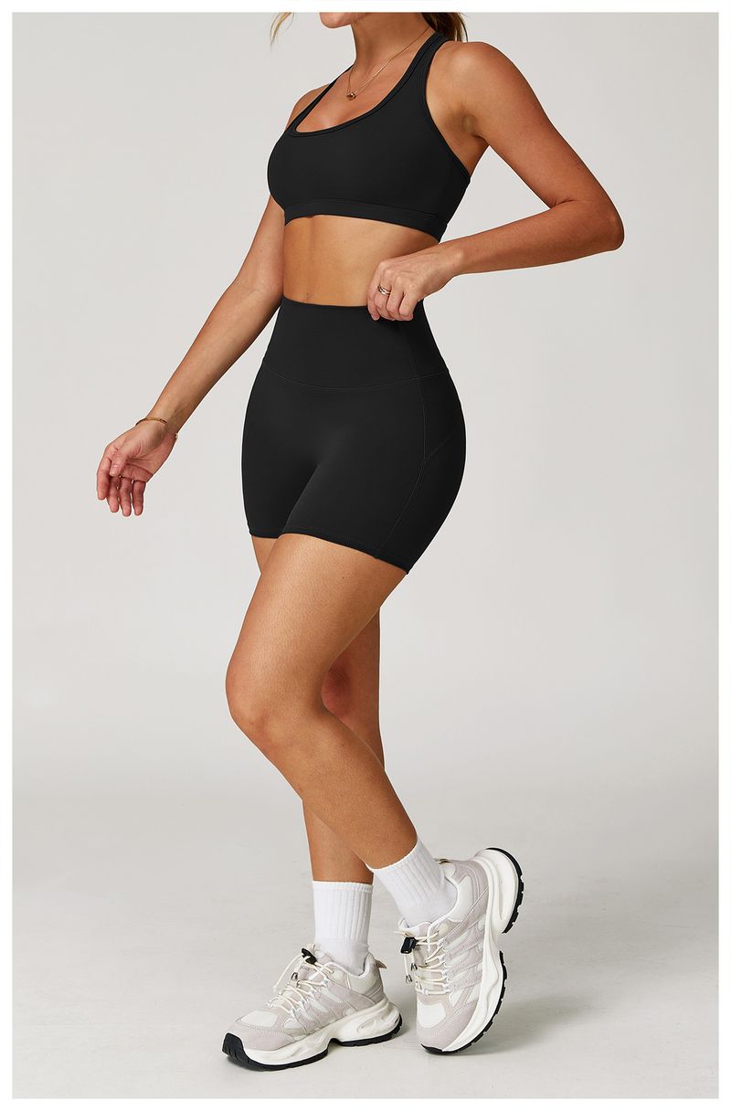 Women's Seamless High-Waisted Yoga Set With Butt-Lifting Design - Nylon Spandex Workout Outfit For Running, Fitness & Gym_voghion.com