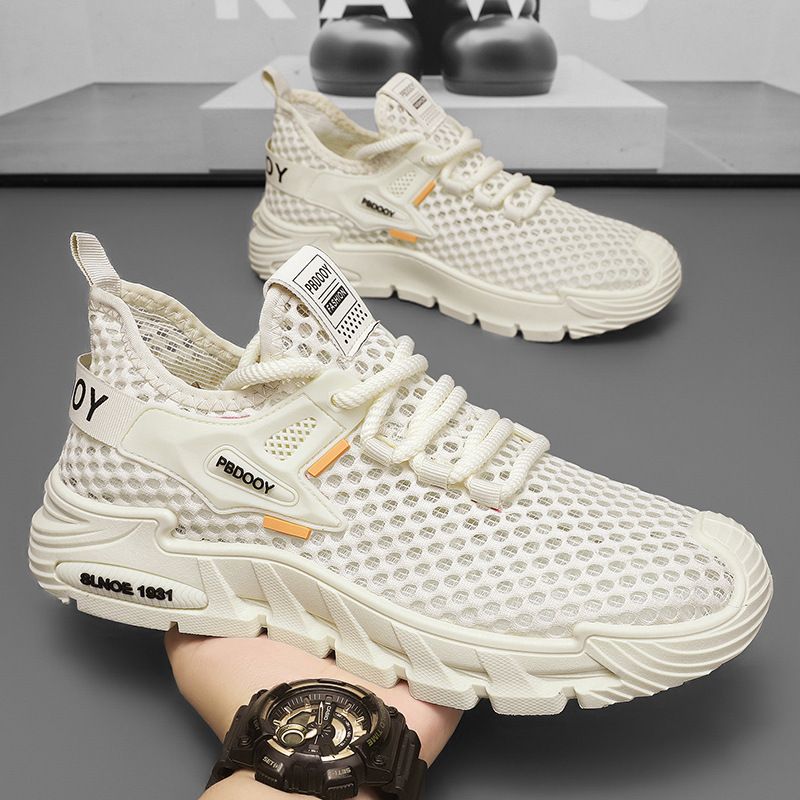 Scarpe da uomo in cocco, scarpe in rete intrecciata Fly, scarpe sportive da uomo per esterni, scarpe casual da corsa ad asciugatura rapida con suola morbida_voghion.com