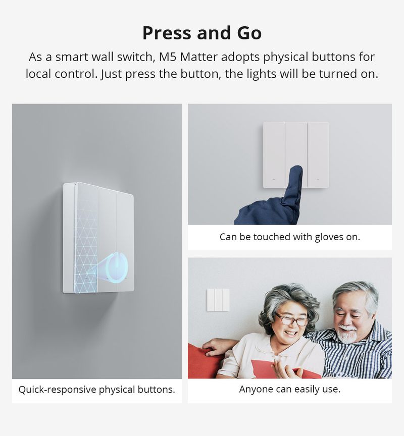 SONOFF M5 Matter 86/120 Wandschalter Zweiwege-EWek-Fernbedienungsschalter mit Alexa Google Home Alice Smart Homekit_voghion.com