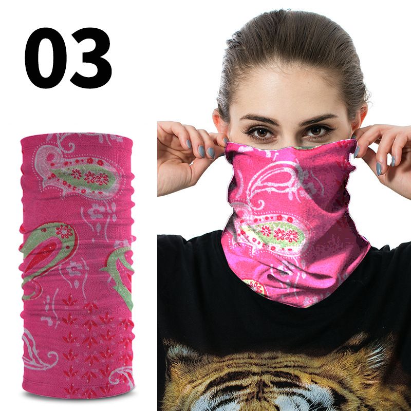 LazyZoom American Sports Magic Multi-functional Seamless Transformable Cycling Headband Face Mask Bandana_voghion.com