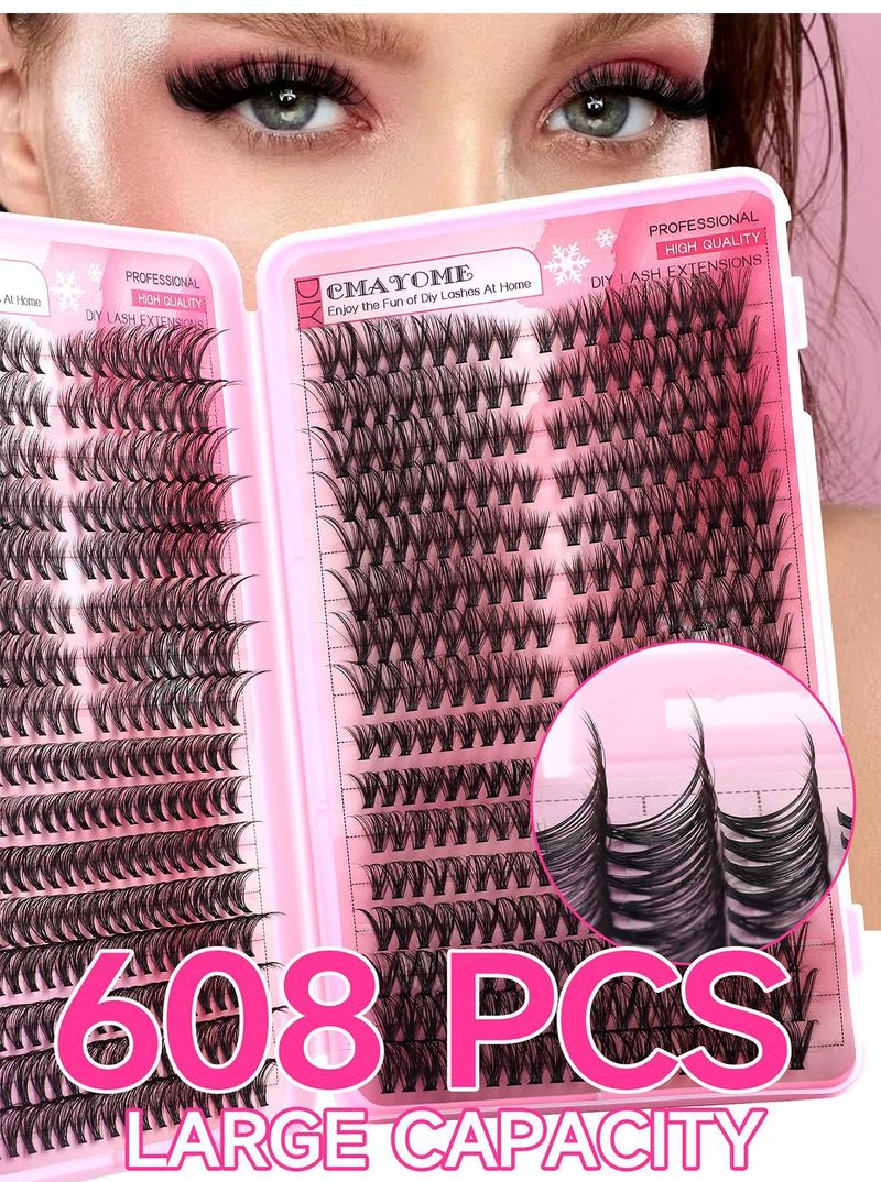 False Eyelashes Single Cluster Large Capacity False Eyelashes Book D Curved Natural Thick Classic All Match Daily Grafted Eyelashes_voghion.com