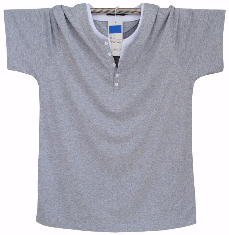 Ropa para hombre Camiseta de manga corta de una pieza para hombre, de moda, dropshipping, para hombre, de manga corta, 8XL, versión coreana, talla grande, manga media, cuello en V, 8848_voghion.com