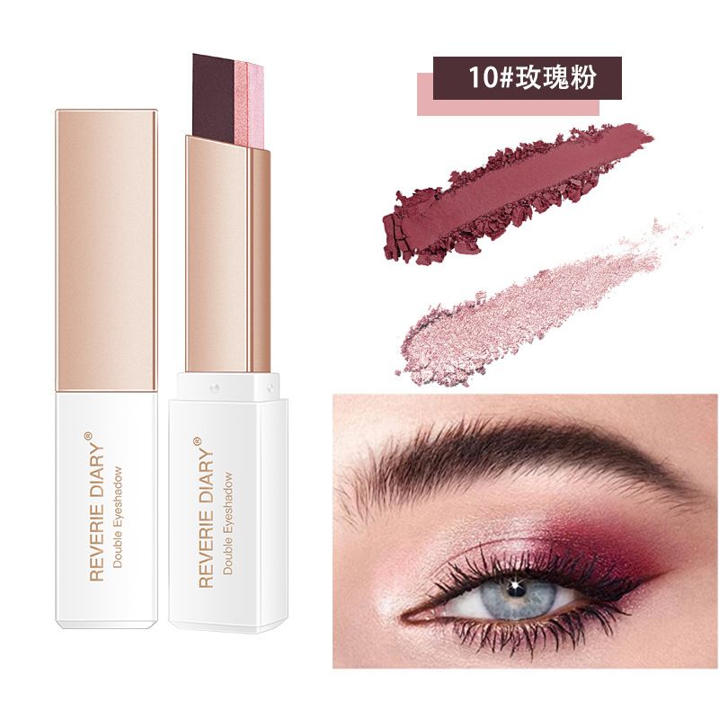 Lazy Stick Dual Color Matte Pearlescent Cream Makeup Eyeshadow Pen_voghion.com