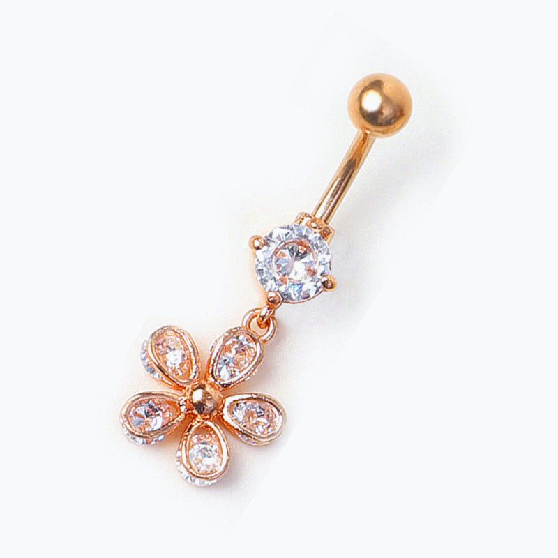 Piercing nombril décoratif tendance 2021, style européen et américain, orné de zircone._voghion.com