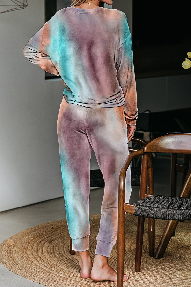 Costum de damă cu pantaloni casual în culoare uni_voghion.com