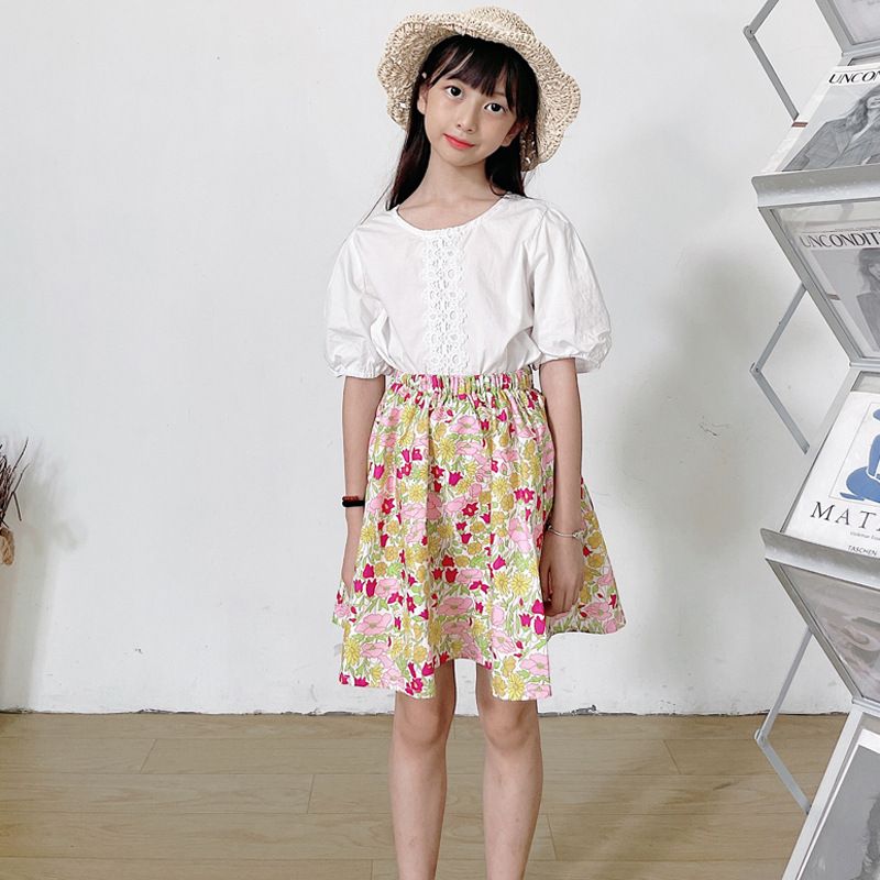 Mutter & Kinder Neue kinder Röcke Mädchen Kleine Blumen Röcke Baby Kleine Blumen Taille Röcke Kleider_voghion.com