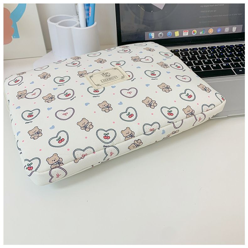 Tablet Computer Bag Liner Bag New Print Bear 11/13 14 Inch Notebook Storage Bag Female_voghion.com