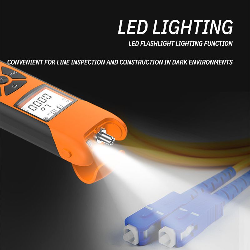 1 PC Mini Fiber Optic Detector Optical Power Meter Fiber Optic Attenuation Testing Instrument Orange_voghion.com