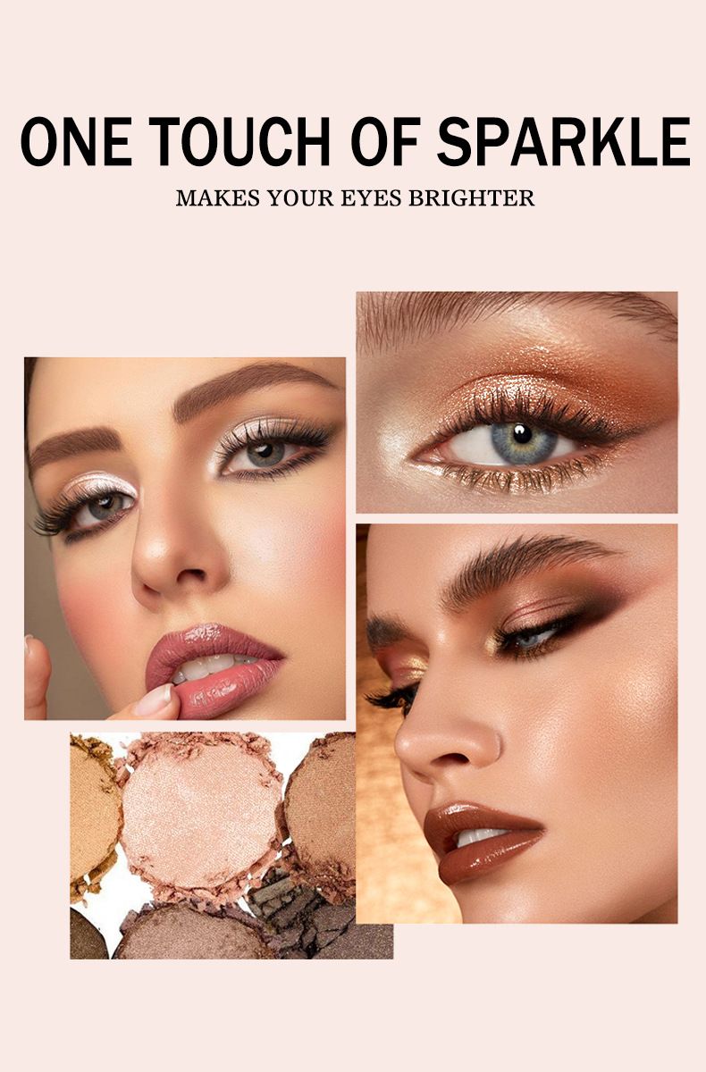 Sombra de ojos Pennifen, juego de sombras de ojos en forma de lápiz, sombra de ojos perlada de metal, maquillaje de ojos perezoso, resaltador, lápiz de seda para ojos, maquillaje de ojos con bordes cruzados._voghion.com