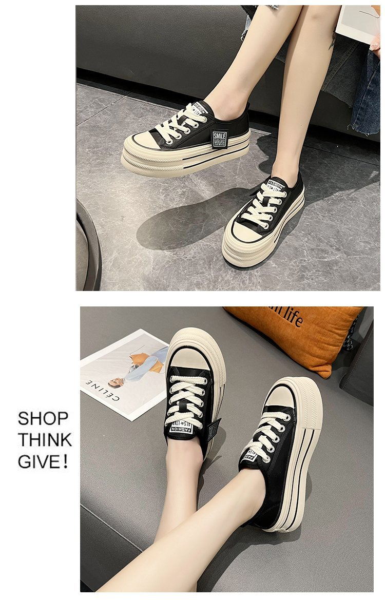 Europäische Waren Kleine lässige Segeltuchschuhe mit dicken Sohlen Damen dünner Gürtel erhöhte Papa-Schuhe Damen-All-Match-rutschfeste Plateauschuhe_voghion.com