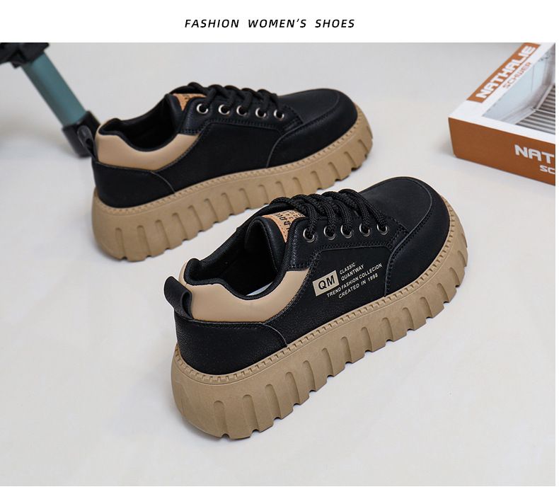 Die neueste Internet-Berühmtheit von 2024 New Student Korean Edition Instagram Trendy Vielseitige Dicke Sohle Board Frühling und Herbst Casual_voghion.com